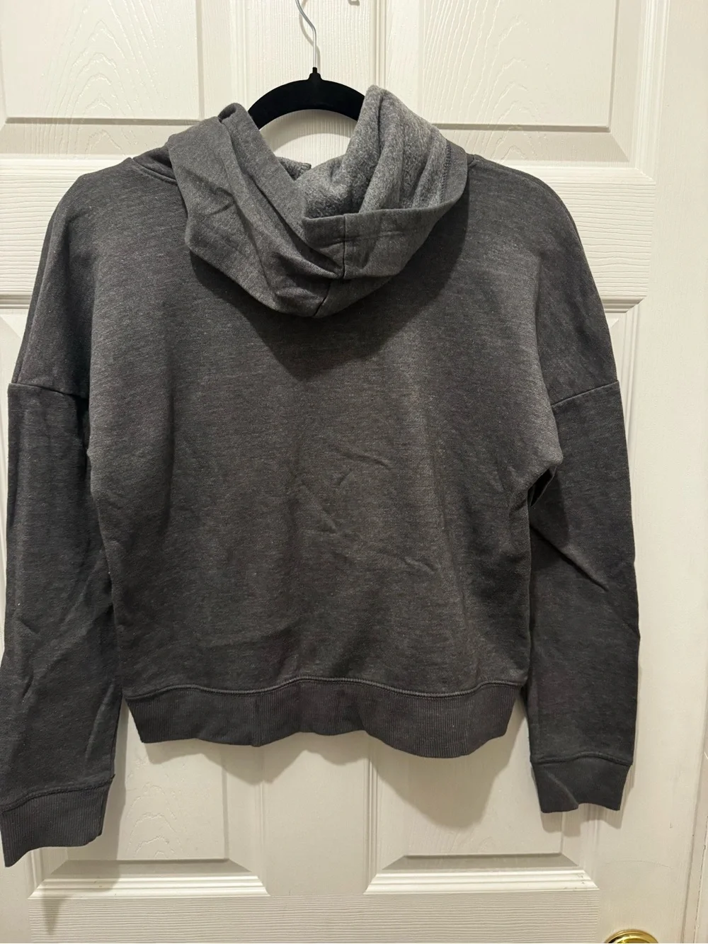 Justice girls Dark Gray Pullover Hoodie with White Logo size L